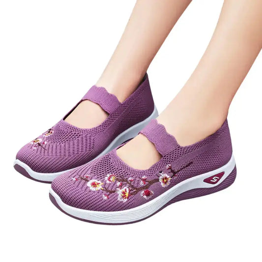Baskets Sans Lacets Femme Orthopédique Floral